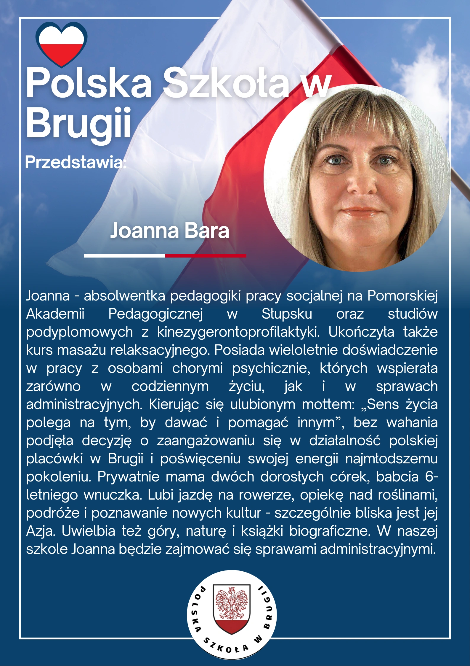 Joanna – nauczycielka w Polskiej Szkole w Brugge