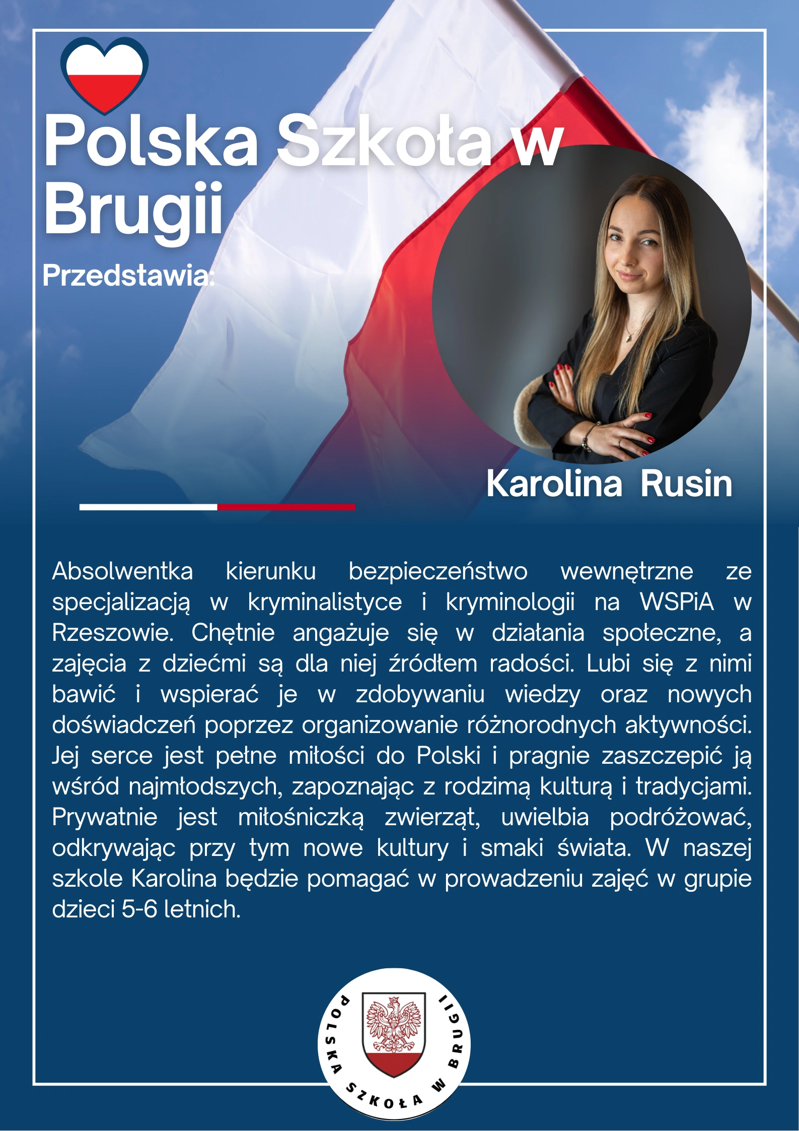 Karolina – nauczycielka w Polskiej Szkole w Brugge