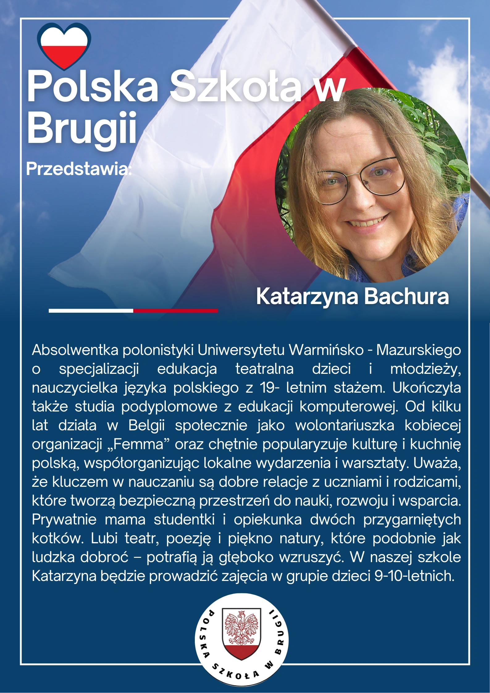 Katarzyna – nauczycielka w Polskiej Szkole w Brugge